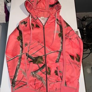 Women’s real tree zip up sweater